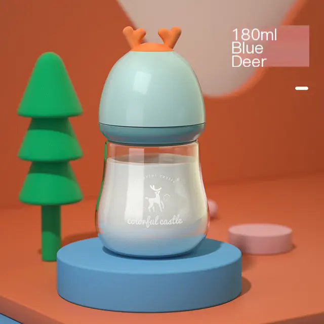 BPA-Free Glass Baby Bottle with Anti-Choke Design