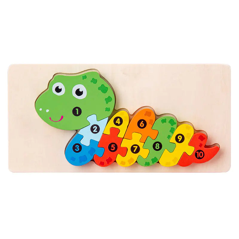 Kid-Friendly Wooden Learning Puzzles - Bulk