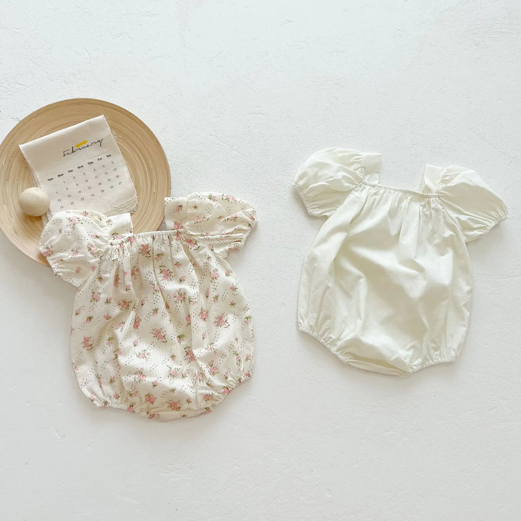 Floral Summer Onesie for Baby Girls