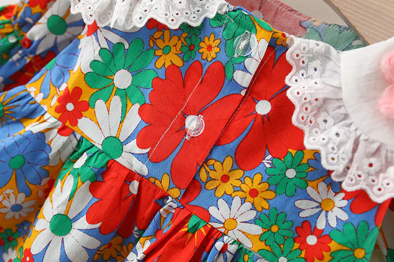 Floral Long Sleeve Dresses for Girls (Ages 1-4)