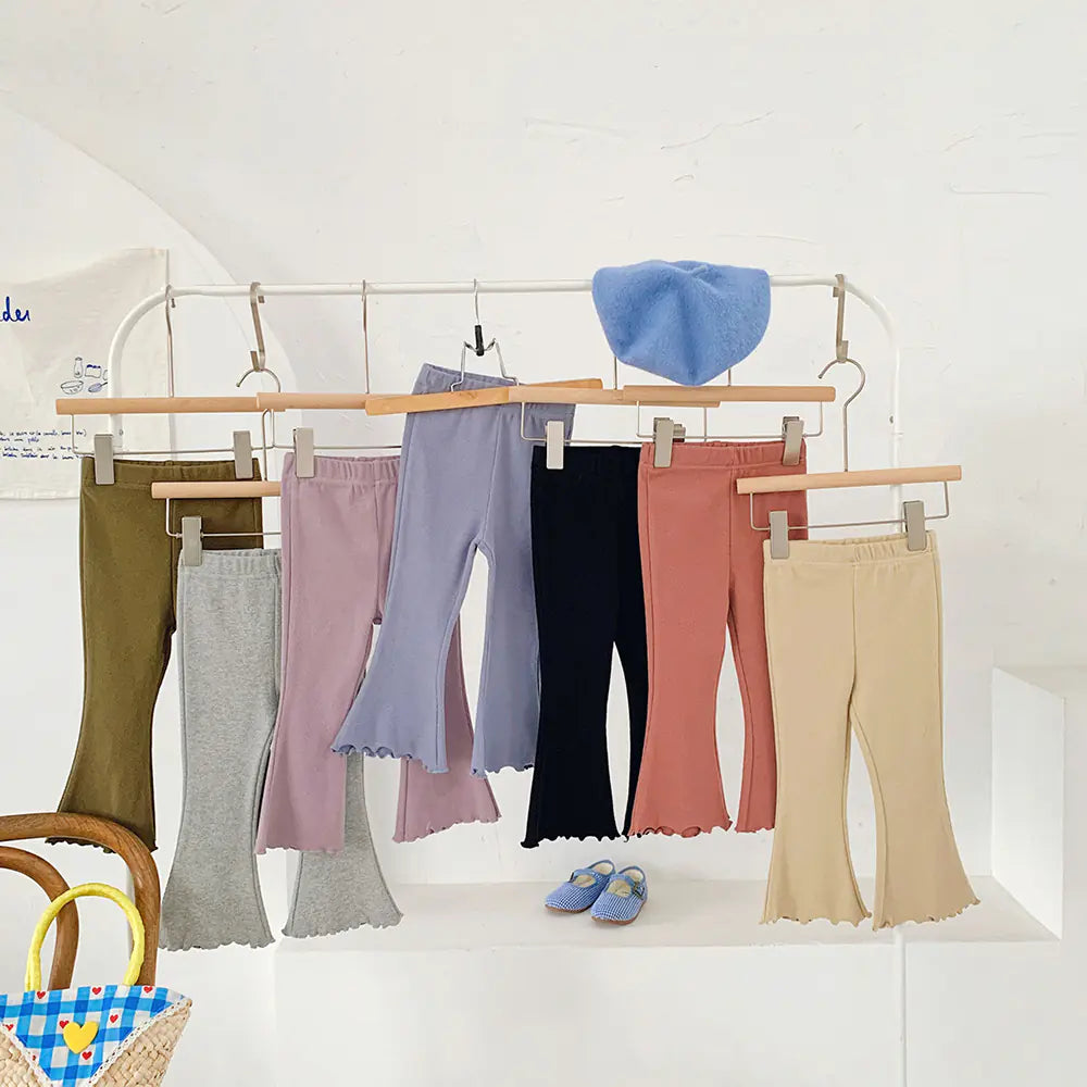 Elegant Girls' Bell-Bottom Trousers for Ages 3-8