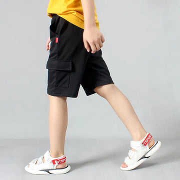 Boys' Cotton Casual Overalls Shorts for Summer