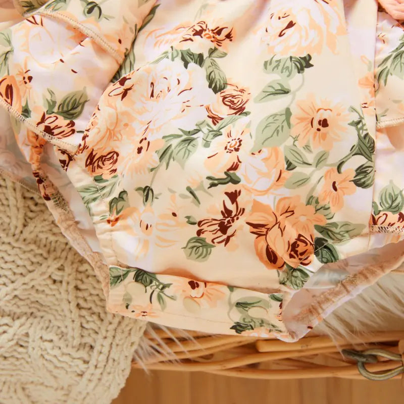 New Cross-Border Baby Short Sleeve Floral Romper
