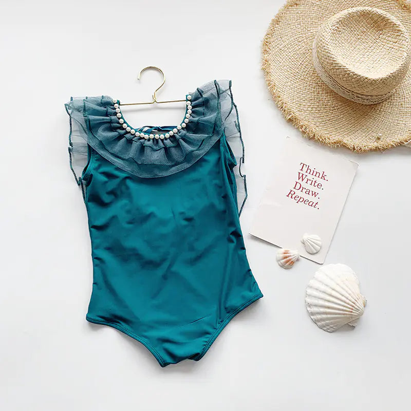 2024 Summer Girls' Swimwear Princess One-Piece Outfit