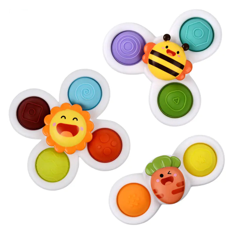 Children's Cartoon Suction Toy - Spinning Flower Spinner