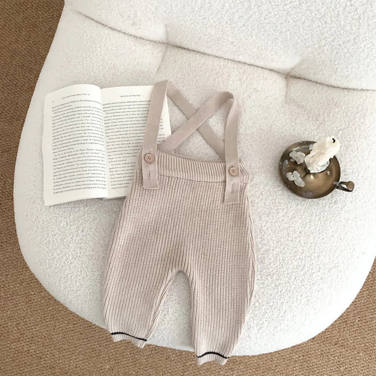 Girls' Casual Knitted Sweater and Trousers Set