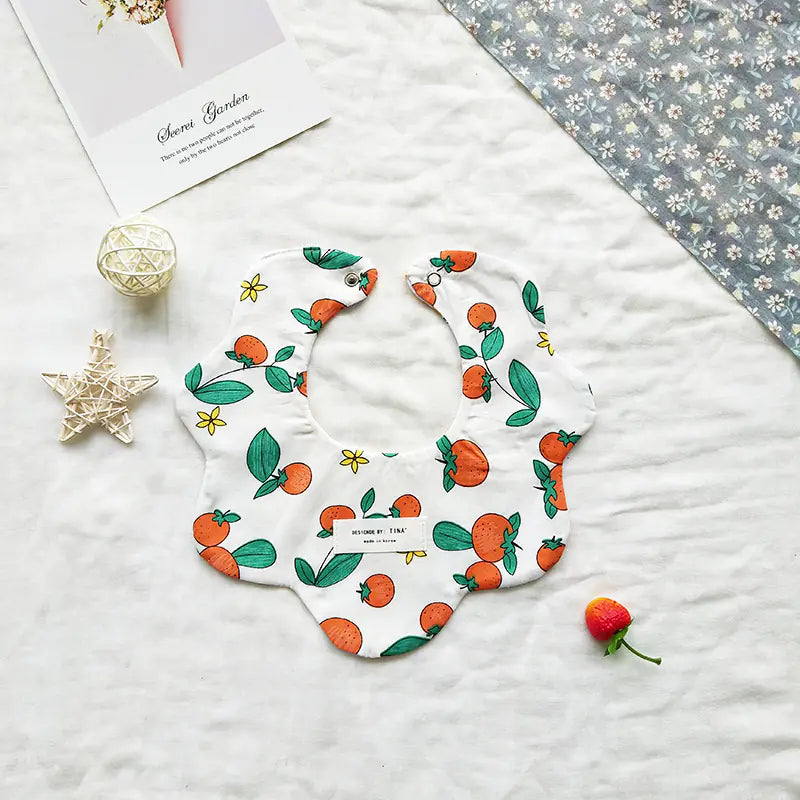 Floral Reversible Baby Bibs & Cloths Set