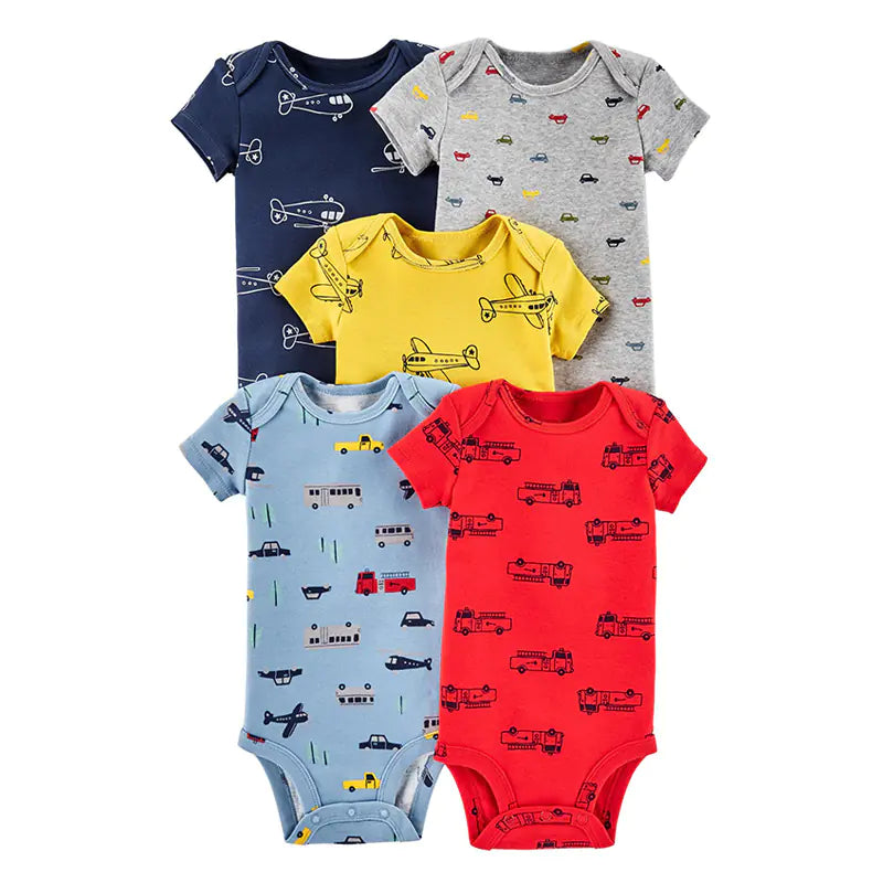 Bright & Comfy Infant Romper Bundle (5pc)