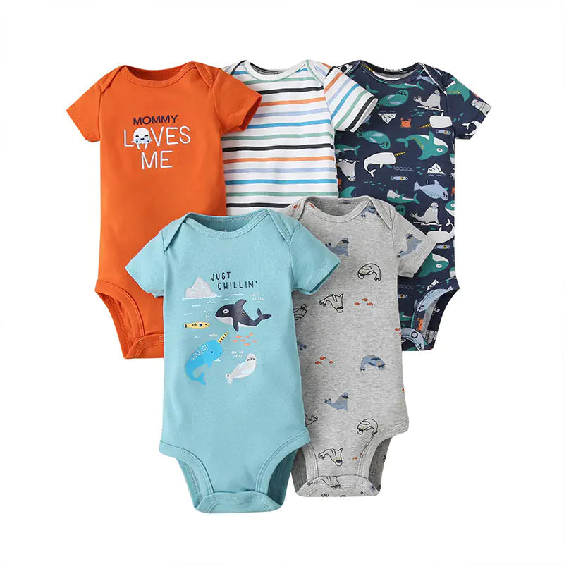 Bright & Comfy Infant Romper Bundle (5pc)