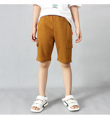 Boys' Cotton Casual Overalls Shorts for Summer