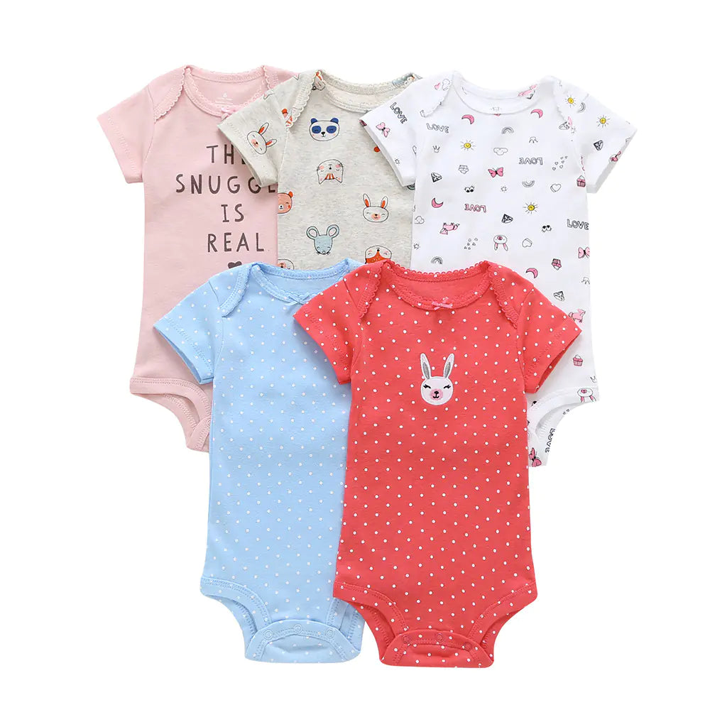 Bright & Comfy Infant Romper Bundle (5pc)