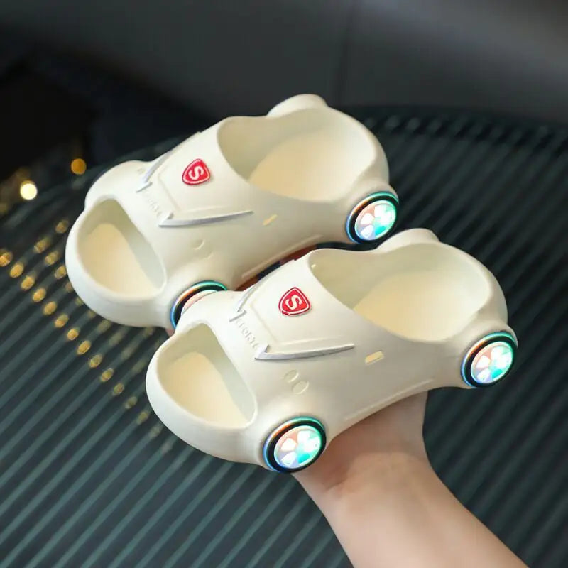 Glowing Cartoon Car Beach Sandals
