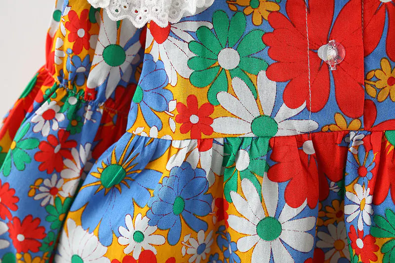 Floral Long Sleeve Dresses for Girls (Ages 1-4)