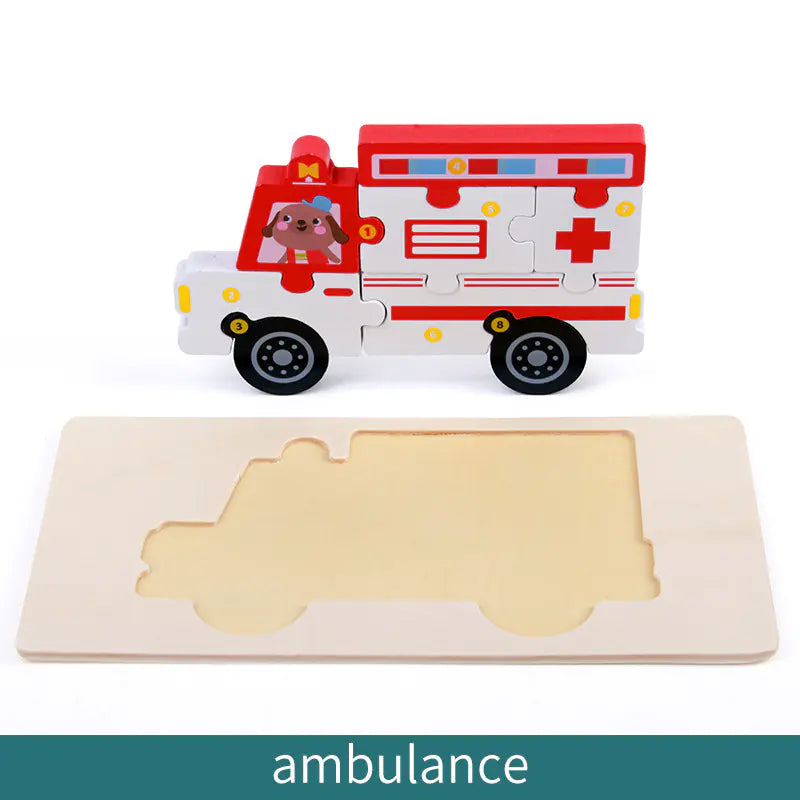 Kid-Friendly Wooden Learning Puzzles - Bulk