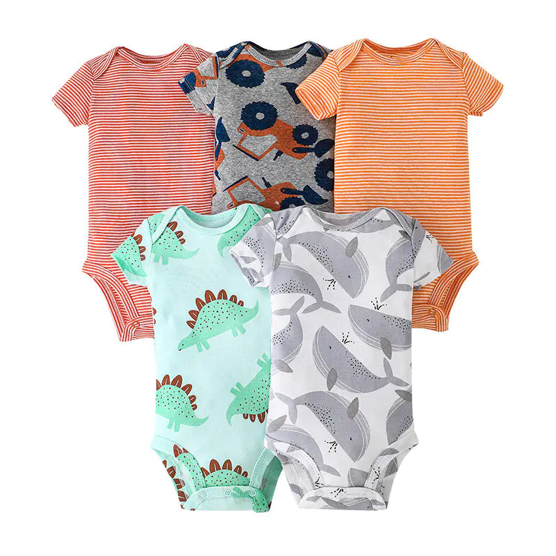 Bright & Comfy Infant Romper Bundle (5pc)