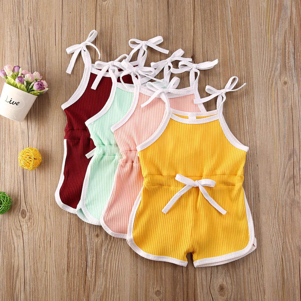2020 New Baby Girl Striped Romper Summer Outfit