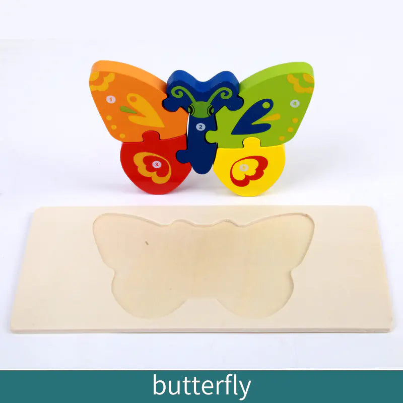 Kid-Friendly Wooden Learning Puzzles - Bulk