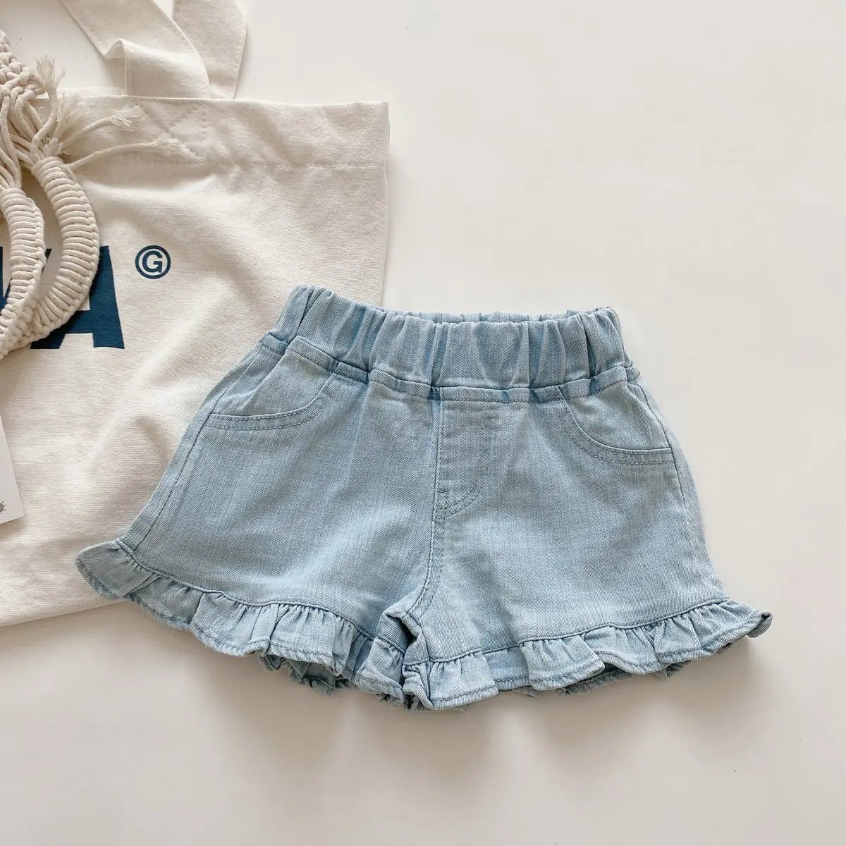 Girls' Denim Shorts with Fashionable Style