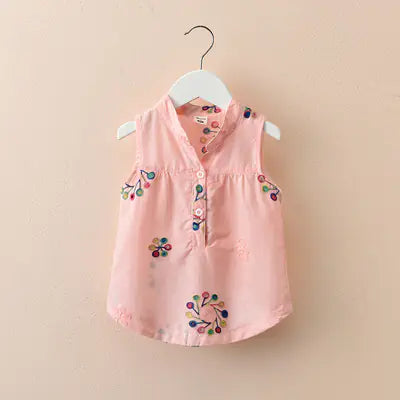 Baby Girls Sleeveless Summer Blouses & Tops
