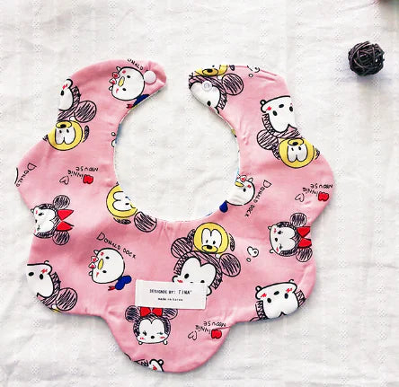 Floral Reversible Baby Bibs & Cloths Set