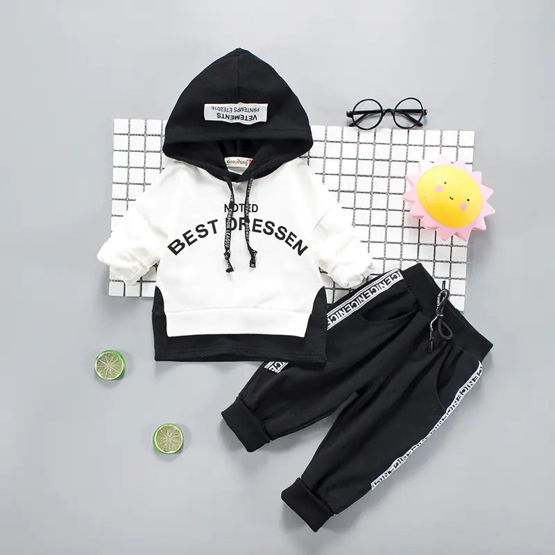 Boys' Fashion Hoodie and Long Pants 2-Piece Set