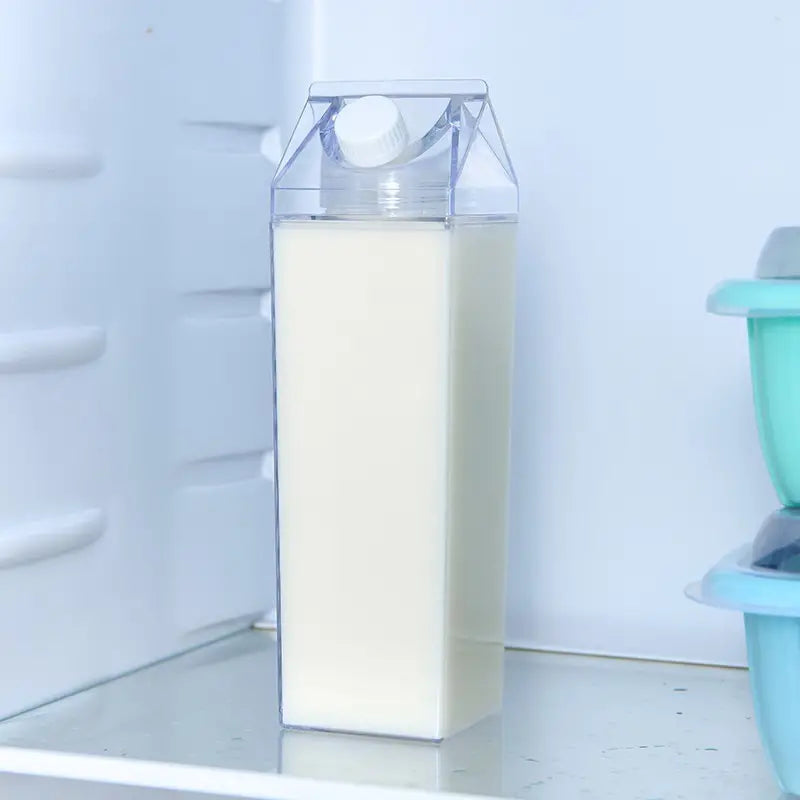Creative Transparent Plastic Milk Cups and Water Bottles