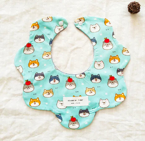 Floral Reversible Baby Bibs & Cloths Set