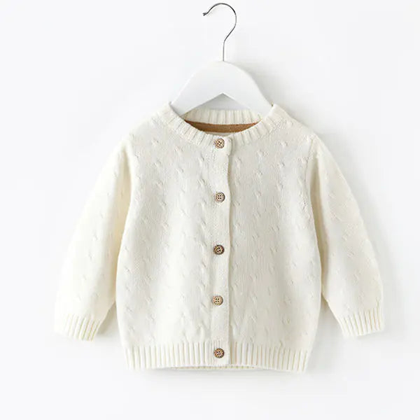 Knitted Cardigan Sweater Top for Baby Girls
