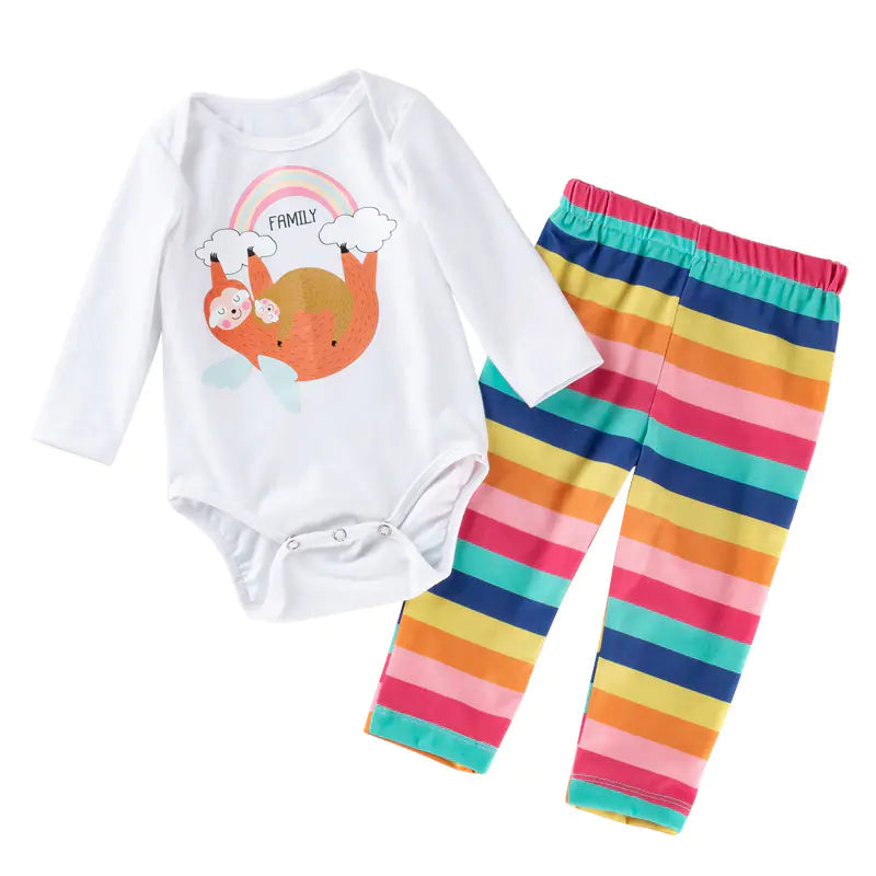 New Spring Baby Cartoon Long Sleeve Set