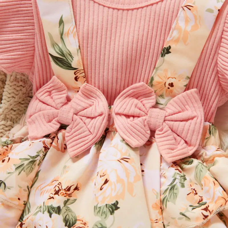 New Cross-Border Baby Short Sleeve Floral Romper