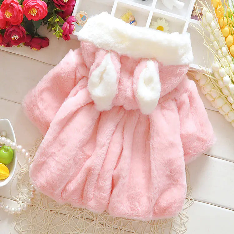 Cuddly Baby Rabbit Coat 0-3Y