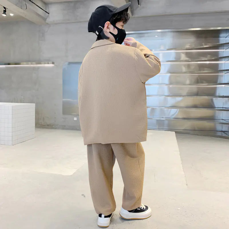 Boys' Cool Fashion Suit Set for Spring and Autumn