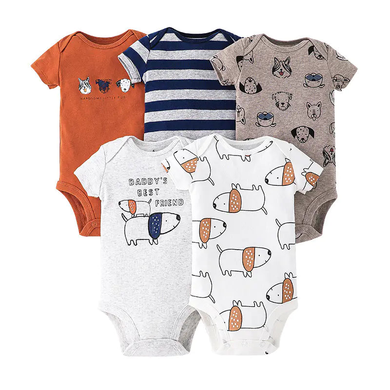 Bright & Comfy Infant Romper Bundle (5pc)