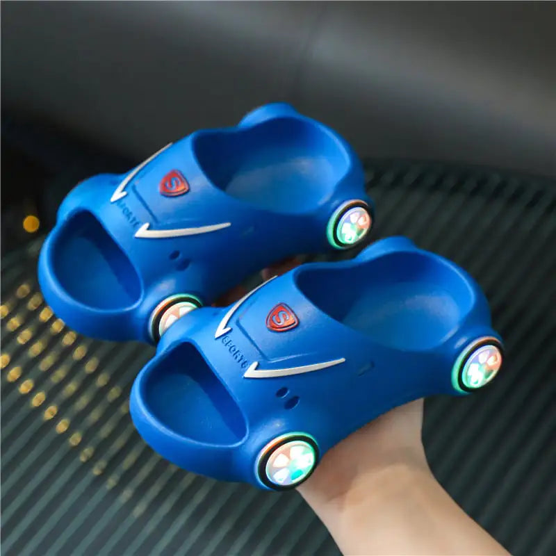Glowing Cartoon Car Beach Sandals