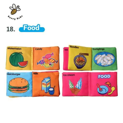 Baby English Fabric Book for Early Education and Learning