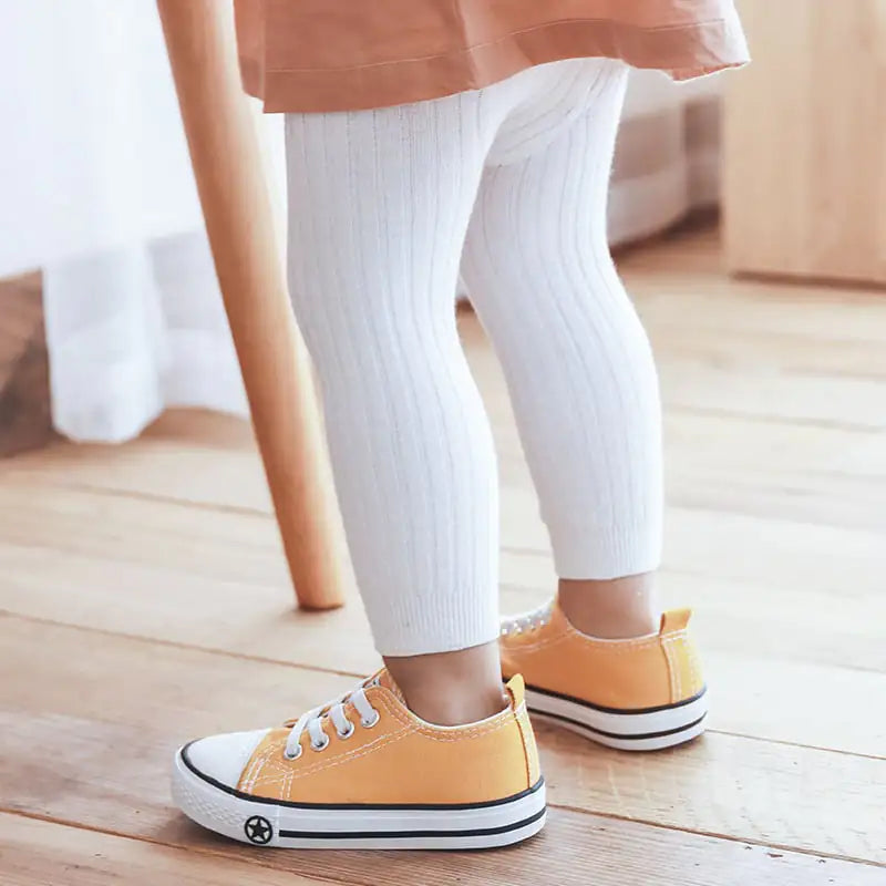 Candy Colored Double Needle Baby Leggings