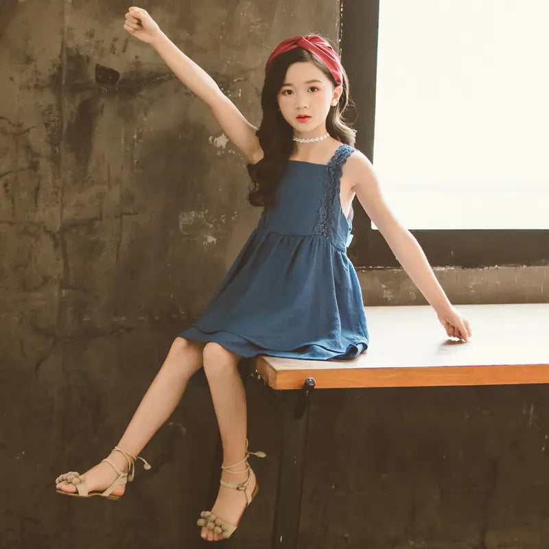 2020 Summer Fashion Girls' Casual Sleeveless Dress