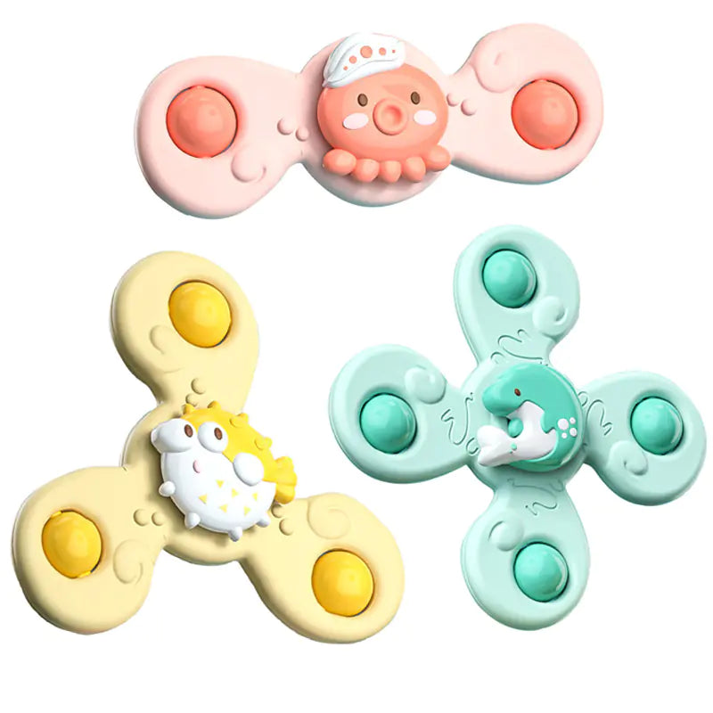 Children's Cartoon Suction Toy - Spinning Flower Spinner
