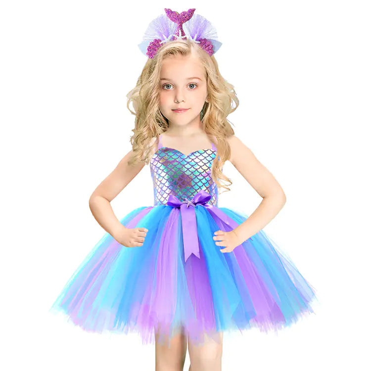 Mermaid Princess Tutu Dress for Baby Halloween Party