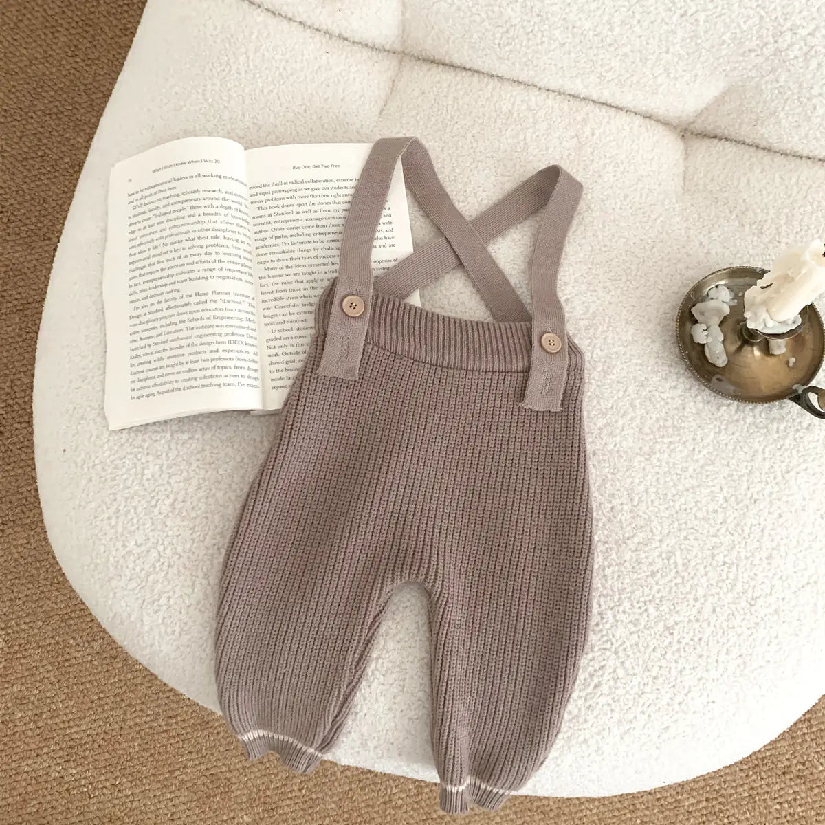 Girls' Casual Knitted Sweater and Trousers Set