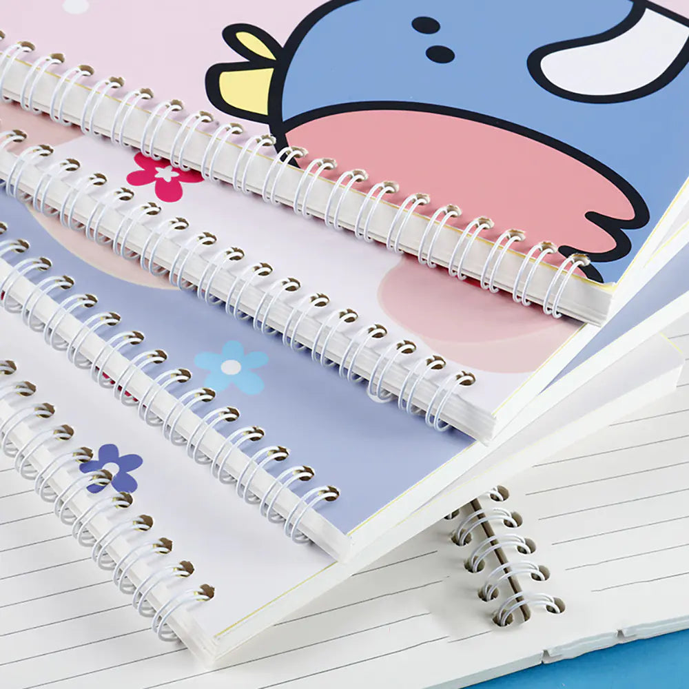 Charming Cartoon A5 Diary Set - 1/4PCS (60 Sheets)