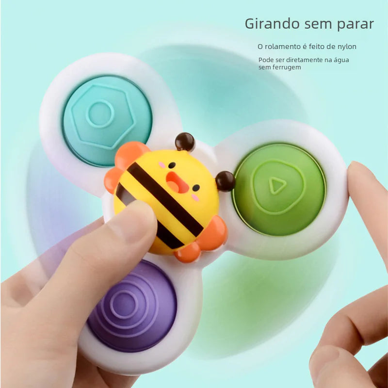 Children's Cartoon Suction Toy - Spinning Flower Spinner