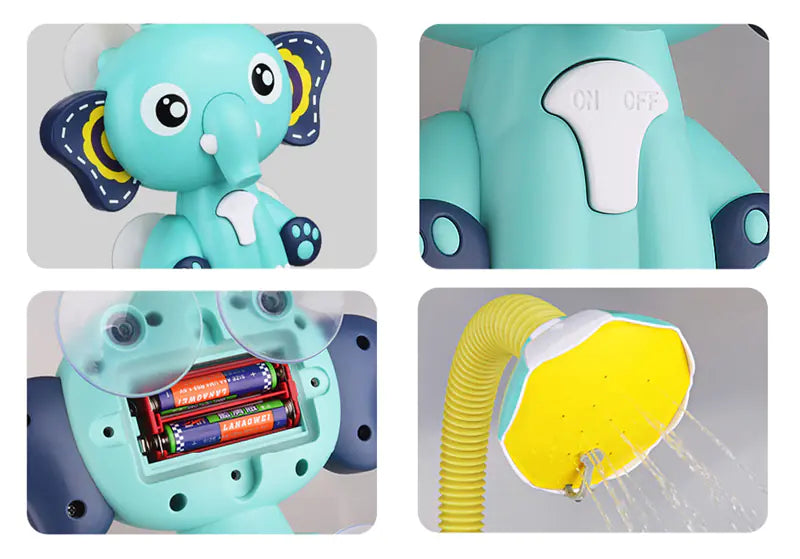 Elephant Fun Kids' Shower and Bath Toy Set
