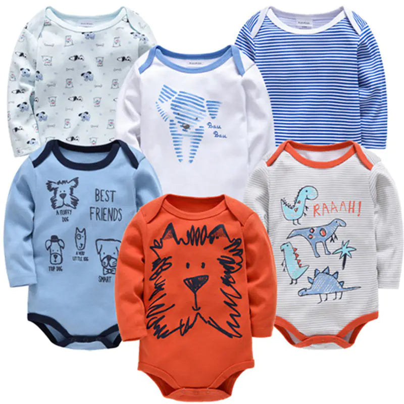 6-Piece Cotton Infant Bodysuit Set