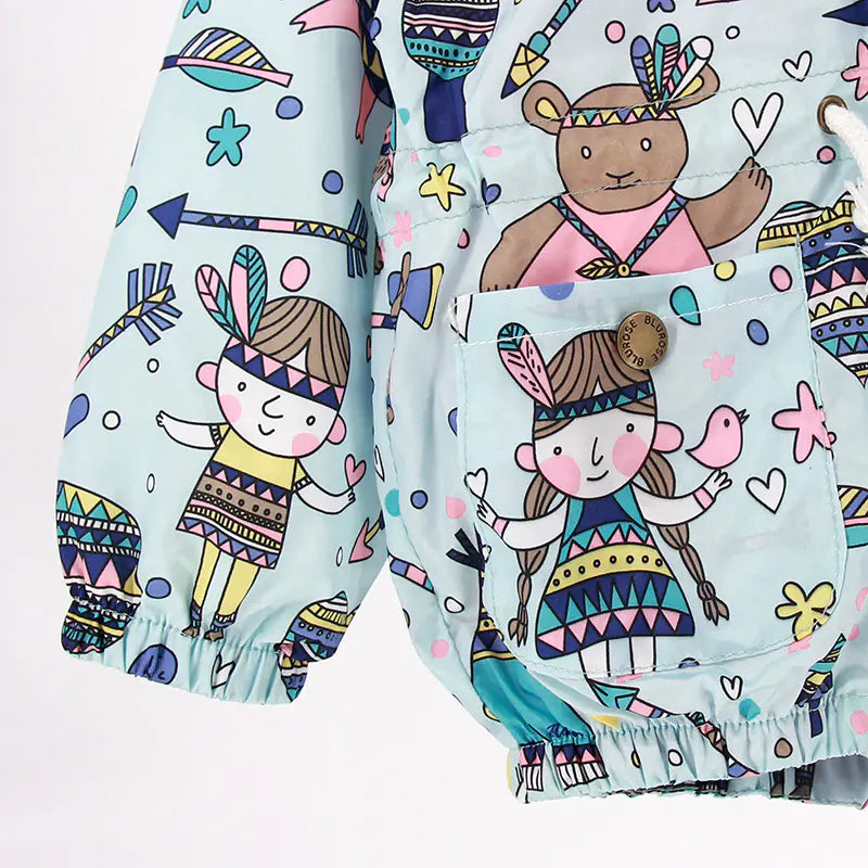 Kids' Casual Hooded Jackets in Gray and Blue