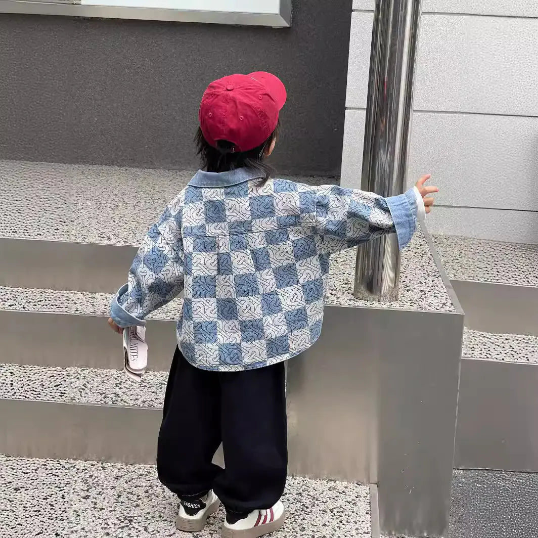 Boys' Spring Denim Jacket - Soft Korean Style Fashion