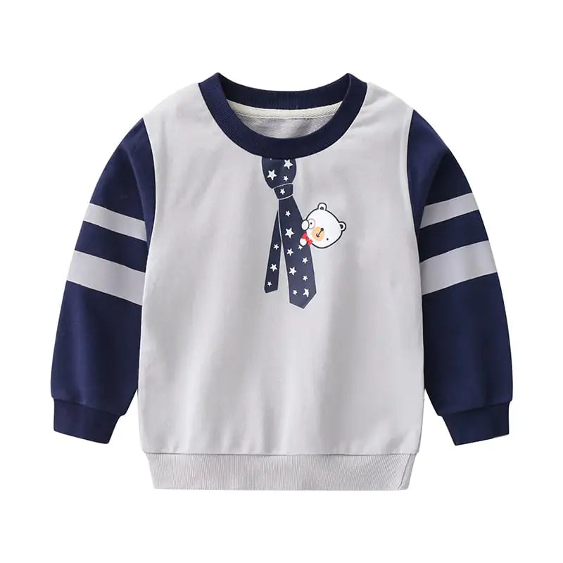Cartoon Long-sleeved Tops and Sweaters for Boys