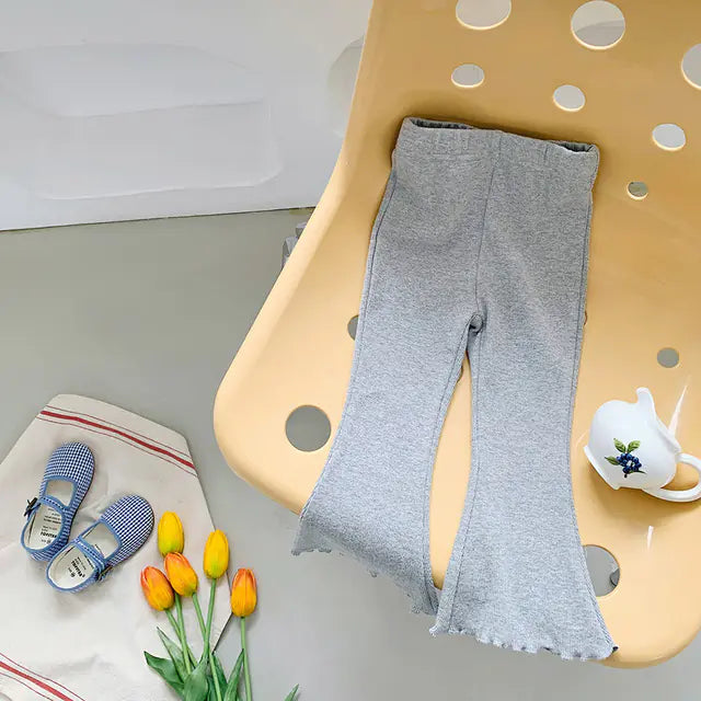 Elegant Girls' Bell-Bottom Trousers for Ages 3-8