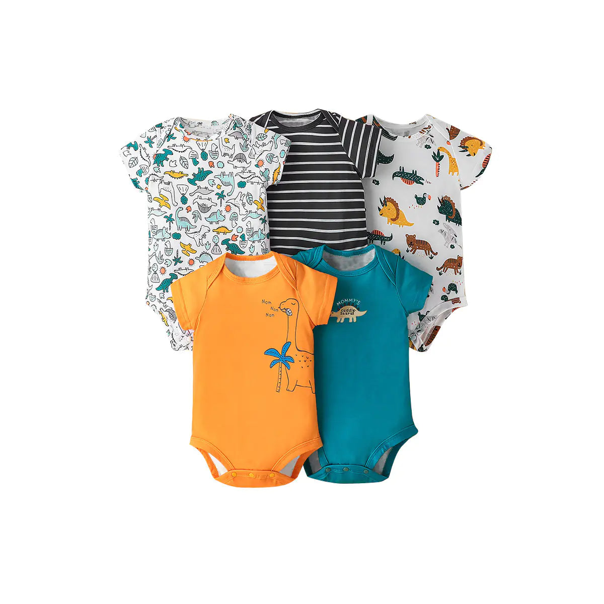 Bright & Comfy Infant Romper Bundle (5pc)
