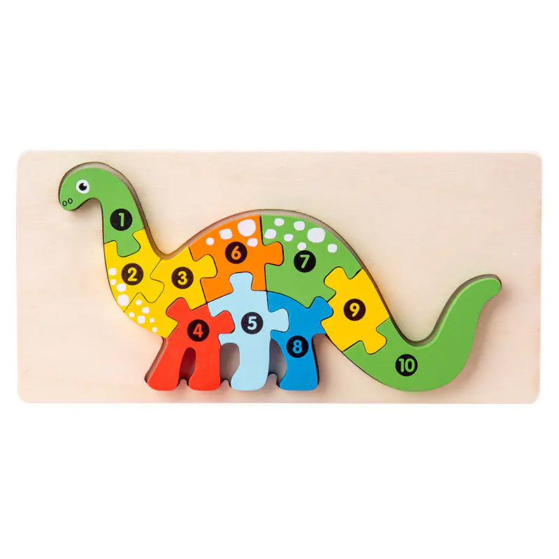 Kid-Friendly Wooden Learning Puzzles - Bulk